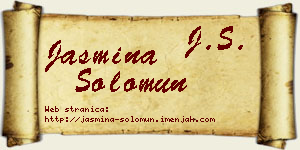 Jasmina Solomun vizit kartica